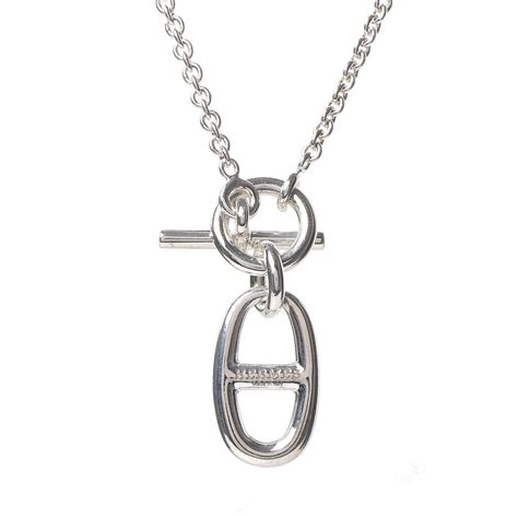 pendentif hermes chaine d ancre|hermes sterling silver amulette necklace.